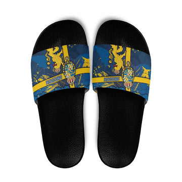 Sweden Slide Sandals Coat Of Arms Unique Style DT05