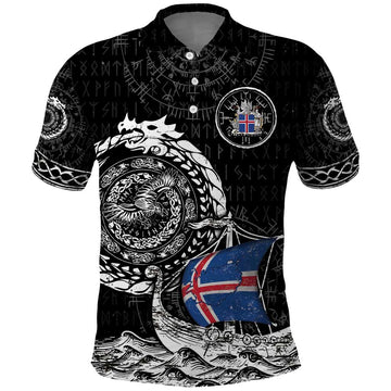 Personalized Viking Iceland Polo Shirt Icelander Viking Ship DT05