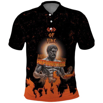 Ancient Greek Hephaestus Polo Shirt God Of Fire DT05