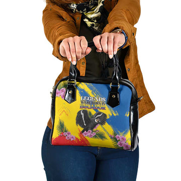 Ecuador Shoulder Handbag Andean Condor With Phalaenopsis Orchid DT05