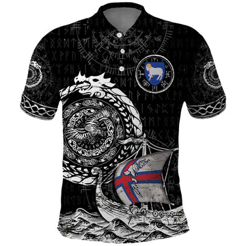 Personalized Viking Faroe Islands Polo Shirt Faroese Viking Ship DT05