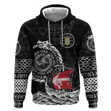 Personalized Viking Denmark Hoodie Danish Viking Ship DT05