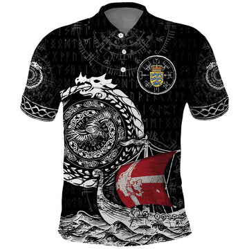 Personalized Viking Denmark Polo Shirt Danish Viking Ship DT05