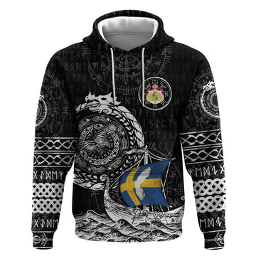 Personalized Viking Sweden Hoodie Swedish Viking Ship DT05