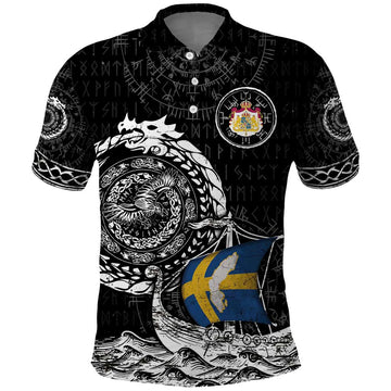 Personalized Viking Sweden Polo Shirt Swedish Viking Ship DT05