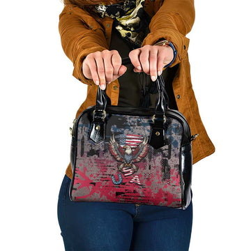 Patriotic Rebel American Shoulder Handbag Grunge USA Eagle Flag DT05