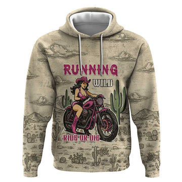 Cowgirl Hoodie Running Wild Ride Or Die DT05