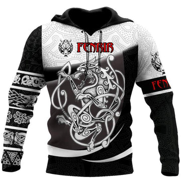 Viking Clothing Fenrir Ii Viking Tattoo 3D Hoodie RLT12
