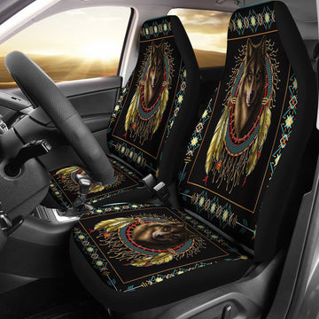Wolf Dreamcatcher Native American Car Seat Covers LT10