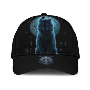 Viking Classic Cap, Fenrir Viking Wolf and Moon RLT12