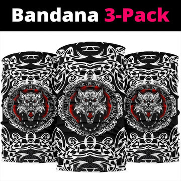Viking Bandana 3 Pack, Fenrir Wolf RLT12