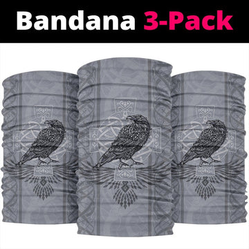 Viking Bandana 3 Pack Odin's Celtic Raven Scandinavian Tattoo Style RLT12