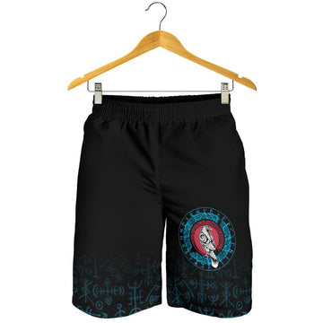 Viking Men's Shorts - Raven Celtic Cyan RLT12