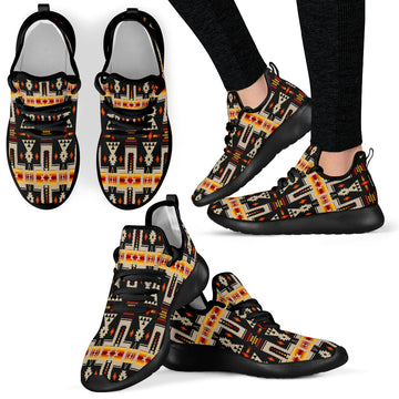 Black Tribe Design Native American Mesh Knit Sneakers LT10