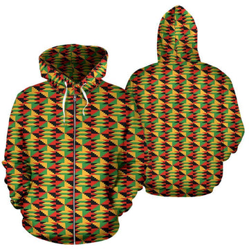 African Hoodie Kente Zip Hoodie Ghana Special