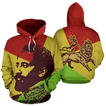 African Hoodie Ethiopian King Jah Lion Pullover