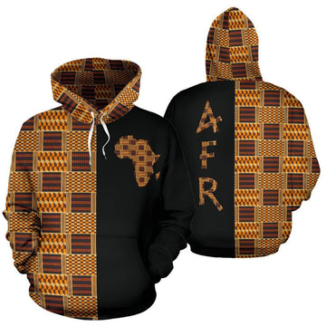 African Hoodie Kente Cloth - Bonwire Style The Half