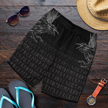 Viking Men's Shorts - The Raven Of Odin Rune RLT12