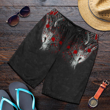 Viking All Over Print Men's Shorts Fenrir Blood RLT12