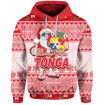 Tonga Christmas Hoodie Cool Santa Claus LT6