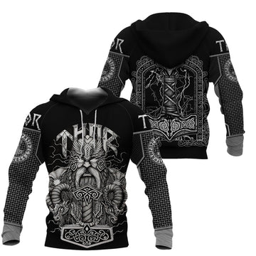 Viking Hoodie Thor and Hammer RLT12