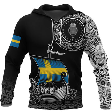 Viking Hoodie Swedish Drakkar RLT12