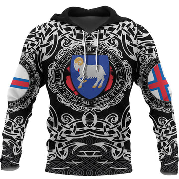 Viking Hoodie Faroe Islands Viking Pattern RLT12