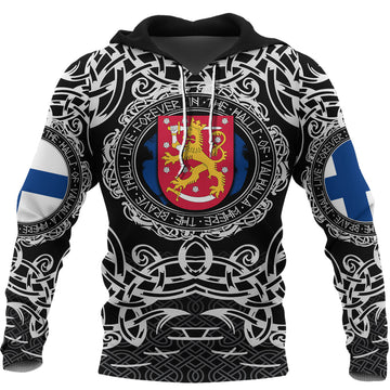 Viking Hoodie Finland Viking Pattern RLT12
