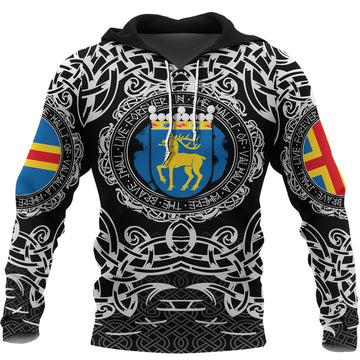Viking Hoodie Aland Islands Viking Pattern RLT12