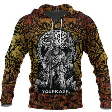 Viking Magician Hoodie Style Tree Of Life RLT12