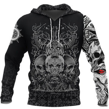 Viking Skull Honor Hoodie RLT12