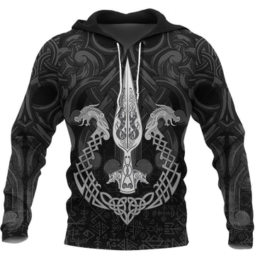 Viking Hoodie Gungnir Of Odin and Drakkar RLT12