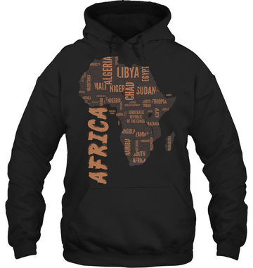 African Hoodie Africa Map Pullover