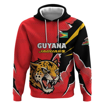 Custom Cricket Guyana Jaguars Hoodie Go Champion LT01
