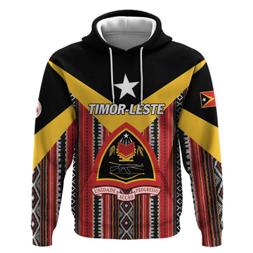 Personalized East Timor Hoodie Timor-Leste Tais Pattern LT01