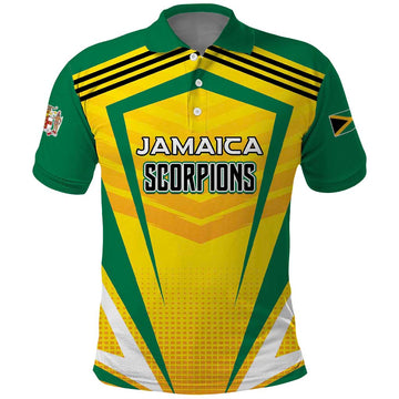 Custom Cricket Jamaica Scorpions Polo Shirt We Made Legends LT01