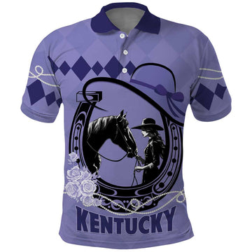 Personalized Kentucky Horse Racing Polo Shirt Beauty and The Horse Purple Version LT01