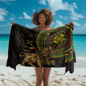 Ethiopia National Day Sarong Lion Of Judah African Pattern LT01