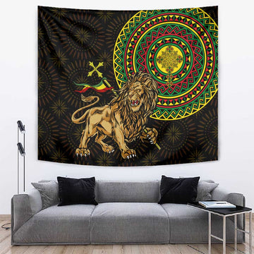 Ethiopia National Day Tapestry Lion Of Judah African Pattern LT01