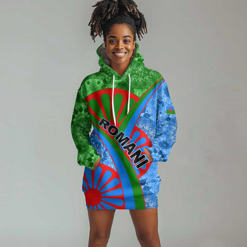 International Romani Day 2024 Hoodie Dress Gypsy Pattern Tribal LT01