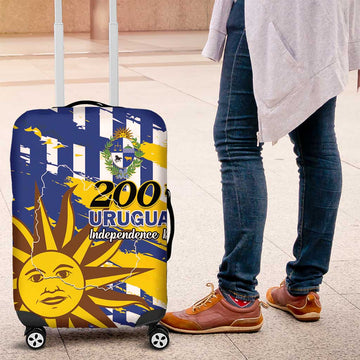 Uruguay 200th Independence Day Luggage Cover Sol de Mayo Grunge Stylized LT01