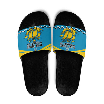 Saint Pierre and Miquelon Slide Sandals A Mare Labor LT01