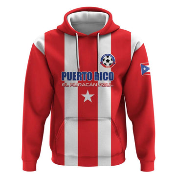 Custom Puerto Rico Football Hoodie Go The Blue Hurricane LT01