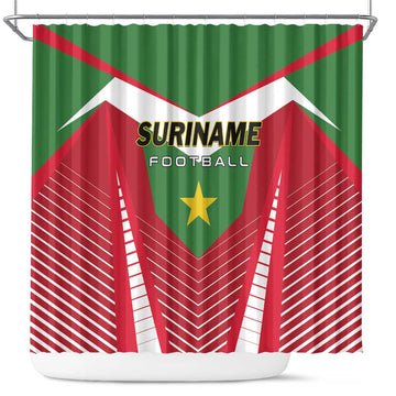 Suriname Football Shower Curtain Go Sranankondre Fubal Pluga LT01