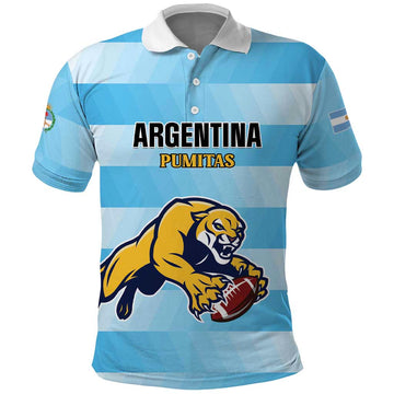 Custom Rugby Argentina Polo Shirt Pumitas Go Champions LT01