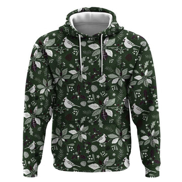 Cardinal Christmas Green Hoodie Xmas Pattern LT01