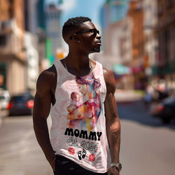 Happy Mother Day Men Tank Top Mommy Est 2024 LT01