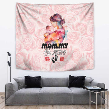 Happy Mother Day Tapestry Mommy Est 2024 LT01