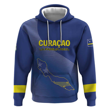 Custom Curacao Football Hoodie La Familia Azul Go Champion LT01