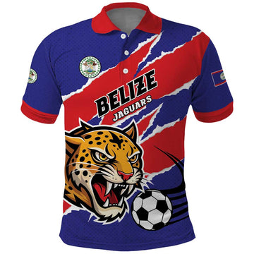Custom Football Belize Jaguars Polo Shirt Team Unbelizeables Jaguars LT01